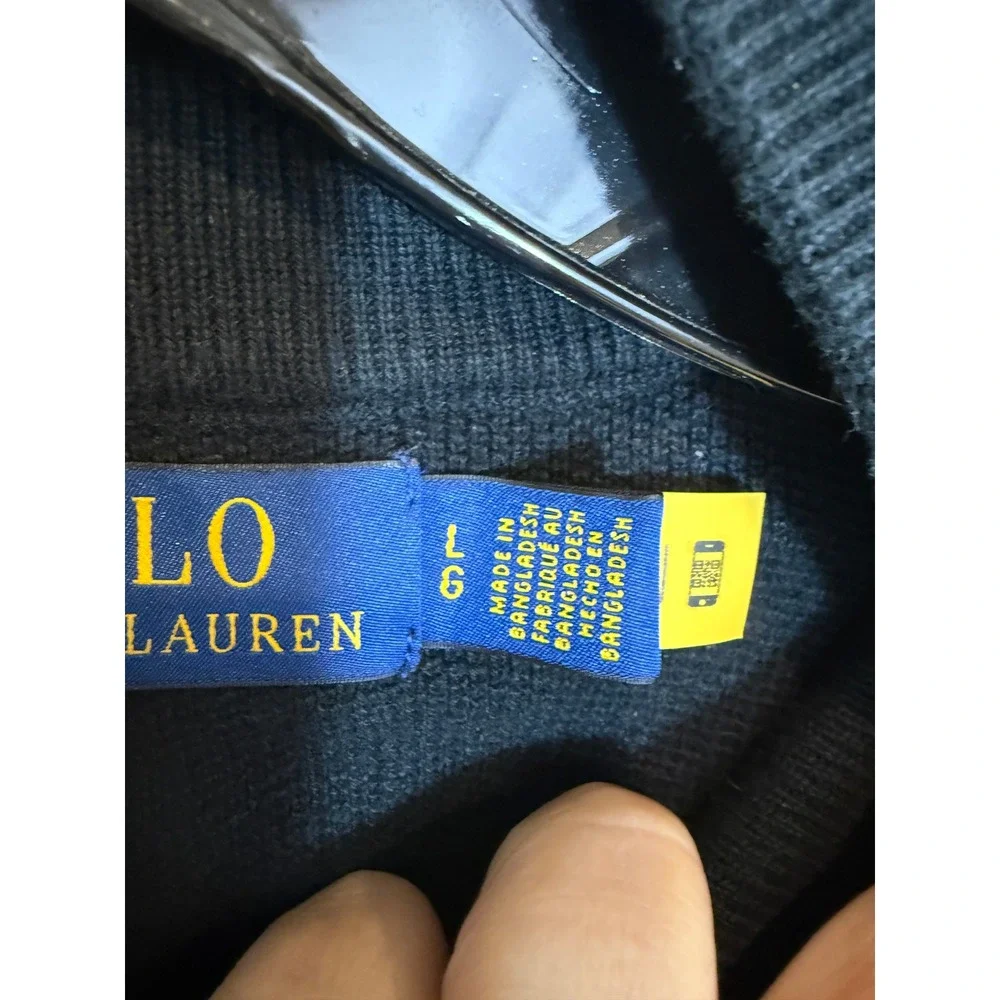 Polo Ralph‎ Lauren pull over 1/4 zip sweater size Large